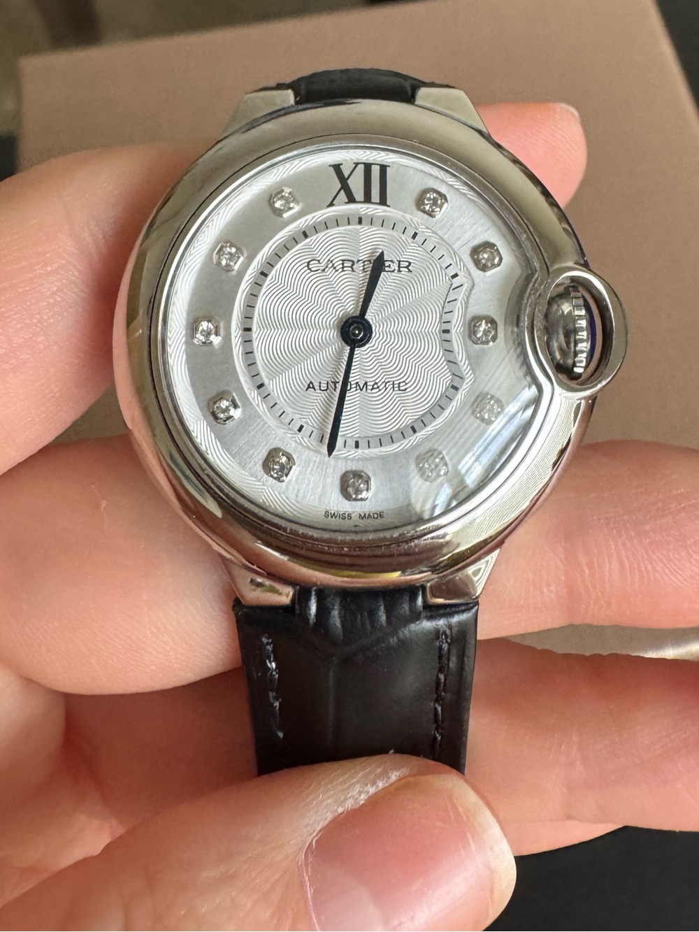 Black strap watch